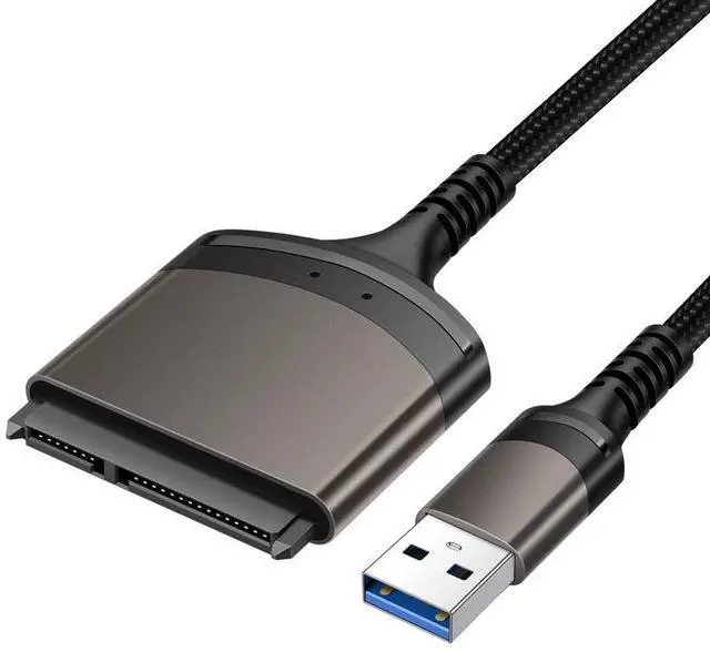 Main image of Hannord SATA to USB Nylon Braided Cable USB 3.0 to 2.5" SATA Hard Drive External Converter Adapter up to 5Gbps for SSD/HDD Data Transfer