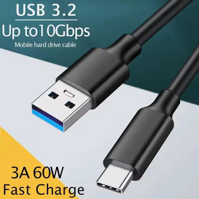 Alt view image 2 of 7 - Hannord USB3.2 Gen2 10Gbps USB-C Data Cable,6.6 ft, Type-C 3A 60W PD Fast Charging Cord Compatible with Galaxy S23 S22 S21 Note 20, Pixel, iPad Pro SSD