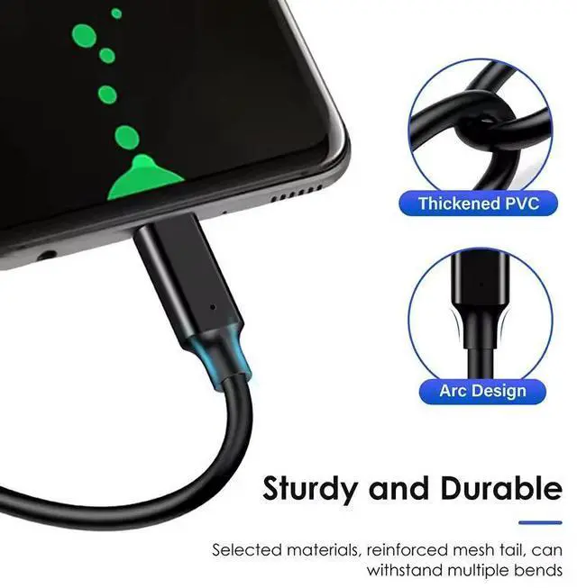 Alt view image 5 of 7 - Hannord USB3.2 Gen2 10Gbps USB-C Data Cable,6.6 ft, Type-C 3A 60W PD Fast Charging Cord Compatible with Galaxy S23 S22 S21 Note 20, Pixel, iPad Pro SSD