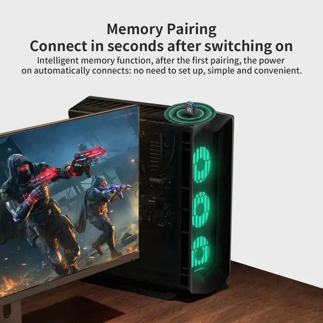 Alt view image 6 of 7 - Hannord Bluetooth Adapter, Universal USB Receiver,Bluetooth Adapter, Bluetooth 5.4 Dongle Receiver, Plug and Play, Supports  EDR & BLE for Windows 11/10/8.1/7 for Desktop, Laptop