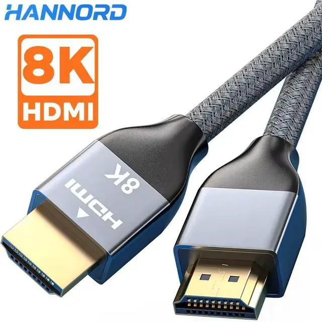 Main image of Hannord HDMI 2.1 Cables 3.3FT, Certified HDMI Ultra High Speed Cord 8K@60HZ, 4K@120HZ, 48Gbps eARC HDR10 HDCP 2.2 & 2.3, Compatible with Laptop Monitor TV Projector