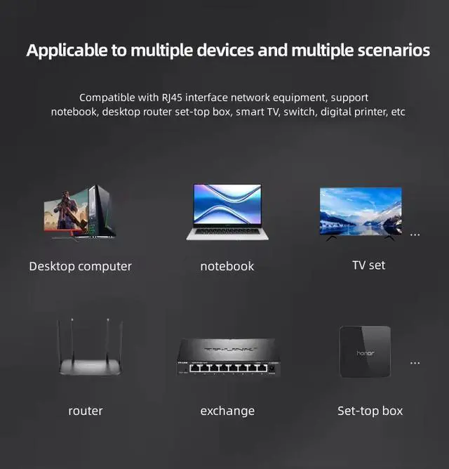 Alt view image 7 of 7 - Hannord Cat 8 Ethernet Cable 3.3Ft, High Speed 40Gbps Flat Internet Network LAN Cable,Faster Than Cat7/Cat6/Cat5, Durable Patch Cord with Gold Plated RJ45 for Xbox,PS4,Router,Modem,Gaming,Hub