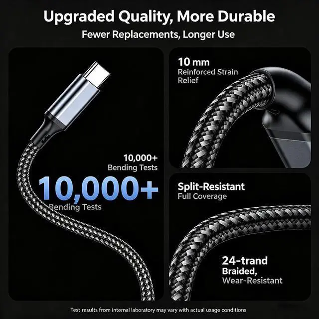 Alt view image 7 of 7 - Hannord Coiled USB C Cable for Car, Retractable Nylon Braided Type C Coiled Cable Fast Charging, USB C Car Charger Cord for iPhone 17 16 15, Samsung Galaxy S25 S24 S23 Ultra, Pixel 10 9, Silver, 3.3Ft
