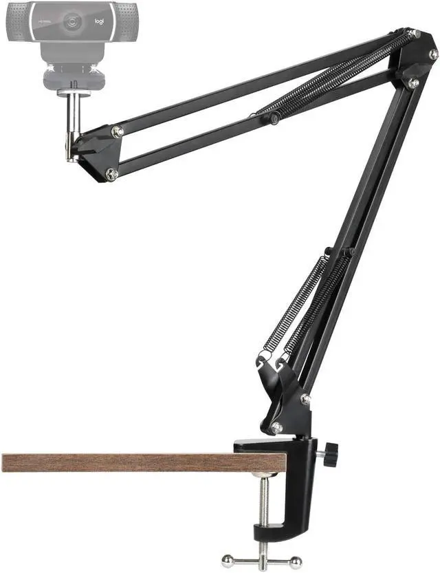 Main image of Webcam Stand - 14 Inch Suspension Scissor Durable Bracket with Aluminum Desk Clamp Mount - Built-in 1/4" Screw for Logitech Webcam C930e,C930,C920, C922x,C922, Brio 4K, C925e,C615
