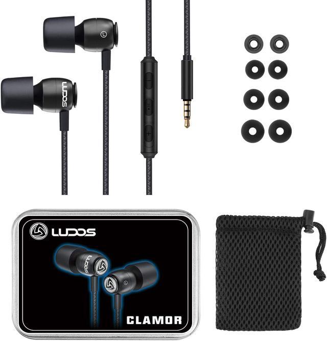 LUDOS Clamor Wired Earbuds in Ear Headphones with Microphone