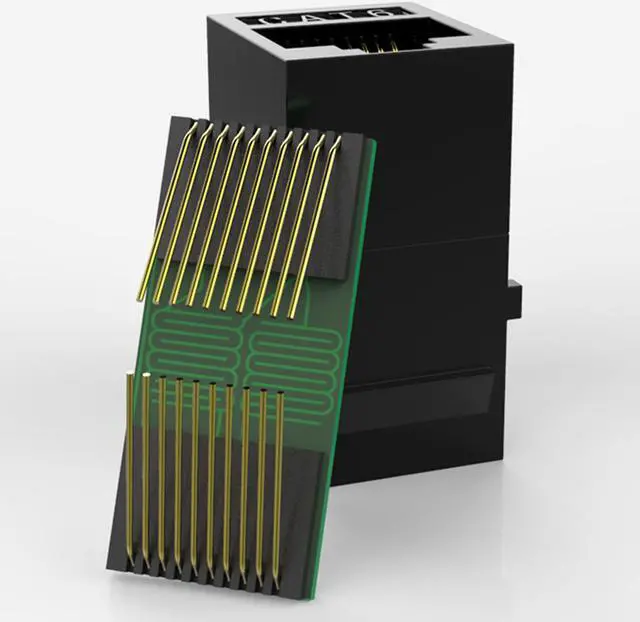 Alt view image 5 of 7 - Rj45 Coupler Cat6 Keystone Jack Inline Coupler Female to Female Insert Coupler 12 Pack Black giyqxHw