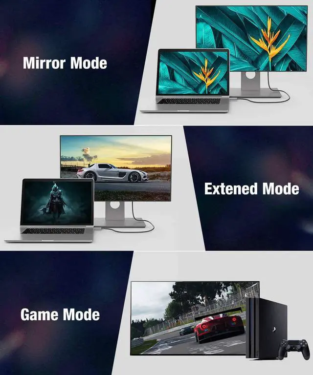 Alt view image 7 of 7 - 8K HDMI Cable ,6FT 48Gbps Ultra High Speed HDMI Cord,Compatible with Apple TV,Roku,Samsung QLED,Sony LG,Nintendo Switch,Playstation,PS5,PS4,Xbox One Series X,Ultra HD HDMI 2.1 Cable