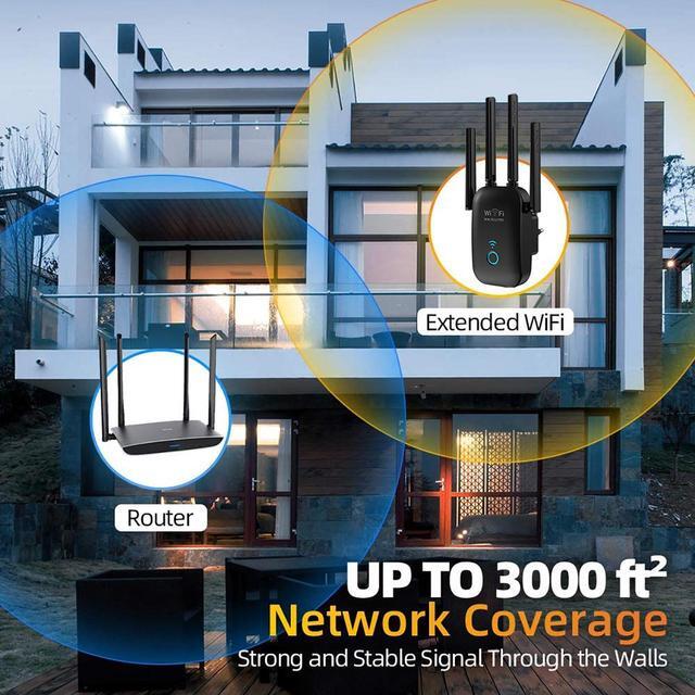 Alt view image 3 of 7 - WiFi Extender 1200Mbps,WiFi Booster 2.4 & 5GHz Dual Band,WiFi Extender with Ethernet Port, WiFi Extenders Signal Booster for Home, 360 Degree Wireless Network Signal Coverage Easy Set Up