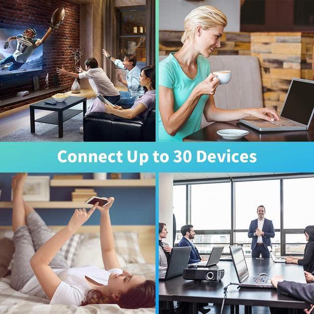Alt view image 7 of 7 - WiFi Extender 1200Mbps,WiFi Booster 2.4 & 5GHz Dual Band,WiFi Extender with Ethernet Port, WiFi Extenders Signal Booster for Home, 360 Degree Wireless Network Signal Coverage Easy Set Up