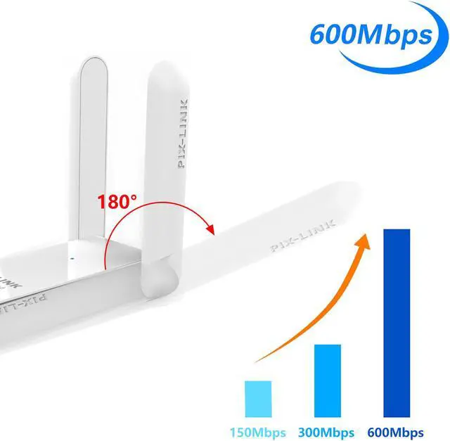 Alt view image 4 of 6 - USB WiFi Adapter 600Mbps Wireless Internet Adapter USB 2.0 WiFi Dongle for PC 802.11AC with 3dBi High Gain Antenna Support Linux Mac OS 10.15 Windows 10/8.1/8/7/ XP System, Easy to Use