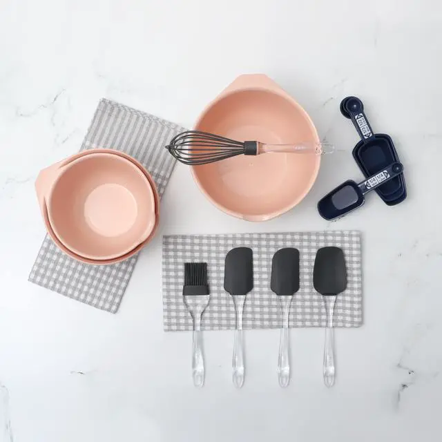 Main image of GLAD Baking Basics Kitchen Essentials Set: Silicone Utensils & Plastic Mixing Bowls for Home & Living