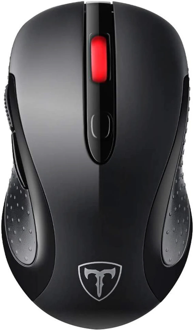 Computer Wireless Mouse, 2.4G Portable USB Mouse Ergonomic Mouse- Fit ...