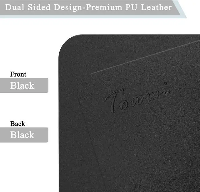 Alt view image 4 of 5 - TOWWI Desk Pad, Leather Mouse Pad, 32”x16” Laptop Desk Mat Blotter, Waterproof Writing Pad Mouse pad, Desk Accessories Office Decor