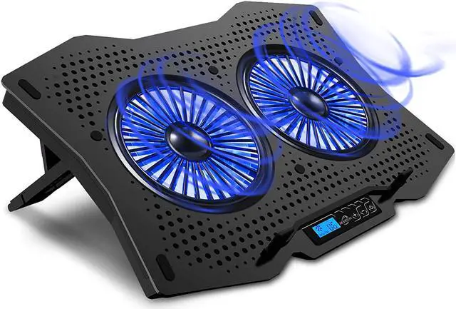 Main image of Laptop Cooling Cooler Pad for 15.6" - 17.3" Notobooks, Metal Panel, 2 Big Turbofans