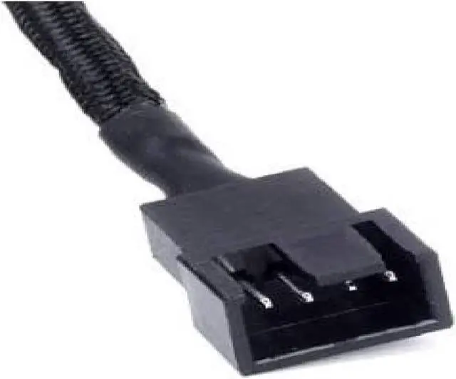 Alt view image 4 of 5 - All Black Sleeved  Fan Splitter Cable 1 to 2 Converter, 2 Pack