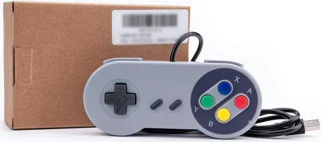 Alt view image 4 of 7 - Game Controller, SNES Retro USB Controller, Classic Gamepad Joystick, PC Super Classic Joypad Gamestick for PC, Raspberry Pi, Windows MAC Liunx, Android GP100 (Grey, 2 Packs)