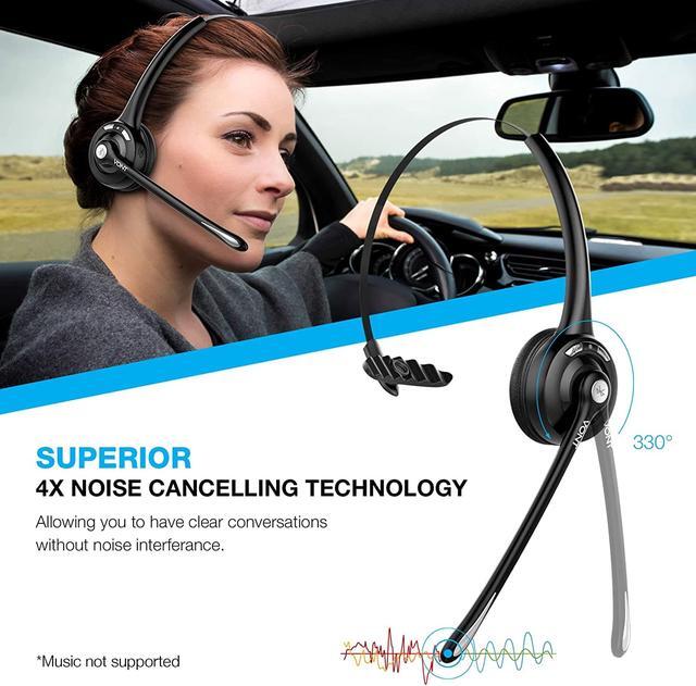 Alt view image 5 of 5 - Bluetooth Headset with Microphone, Wireless Headset, Bluetooth Headphones with Mic, Portable Phone Headset, Headsets Suitable for VOIP, Skype, Call Centers, Offices, Truckers/Truck Drivers – Vont