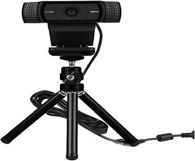 Lightweight Mini Webcam Tripod for Smartphone, Logitech Webcam C920 C922  Small Camera Desk Tripod Mount Cell Phone Holder Table Stand (Black) 