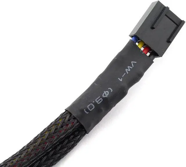 Alt view image 6 of 6 - 4Pin 1 to 3 Ways PWM Fan Splitter Cable Black Sleeved Fan Power Extension Cable 4Pin Female to 3X 4Pin Male 27cm/10.5 inches