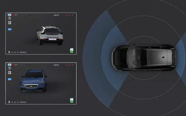 Alt view image 6 of 7 - Dual Dash Cam 4.0 Inch LCD Screen 1080P FHD Front and Rear Camera, Car Driving Recorder with IR Sensor Night Vision, Motion Detection, G-Sensor, 170°Wide Angle and Parking Monitor