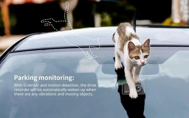 Alt view image 5 of 7 - Dual Dash Cam 4.0 Inch LCD Screen 1080P FHD Front and Rear Camera, Car Driving Recorder with IR Sensor Night Vision, Motion Detection, G-Sensor, 170°Wide Angle and Parking Monitor