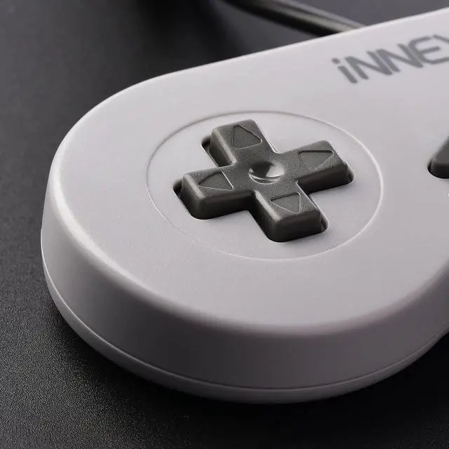 Alt view image 4 of 7 - 2 Pack SNES Retro USB Super Controller Gamepad Joystick, USB PC Super Classic Controller Joypad Gamestick for Windows PC MAC Linux Raspberry Pi 3 Sega Genesis Higan Grey/Purple