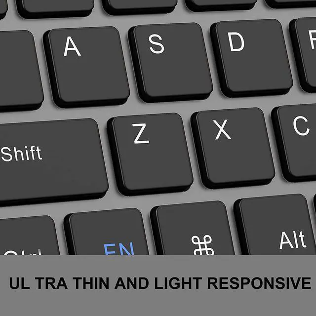 Alt view image 3 of 6 - Wireless Keyboard,2.4G Slim and Compact Wireless Keyboard for Computer,Laptop,Windows,PC,Desktop,Smart TV-Black and Grey