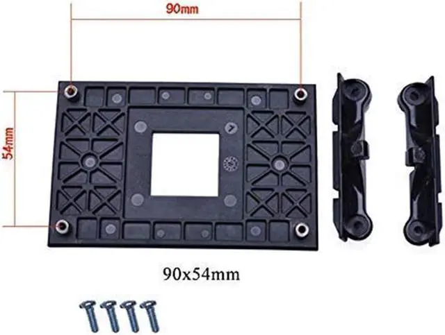 Alt view image 2 of 7 - AM4 CPU Heatsink Bracket,Socket Retention Mounting Bracket for Hook-Type Air-Cooled or Partially Water-Cooled Radiators, AMD CPU Fan Bracket Base for AM4 (B350 X370 A320) (Black)