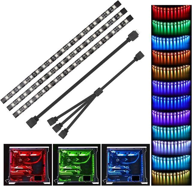 RGB LED Strip Lights PC - 3pcs 5050 Magnetic Computer Case LED Light Strips  for M/B