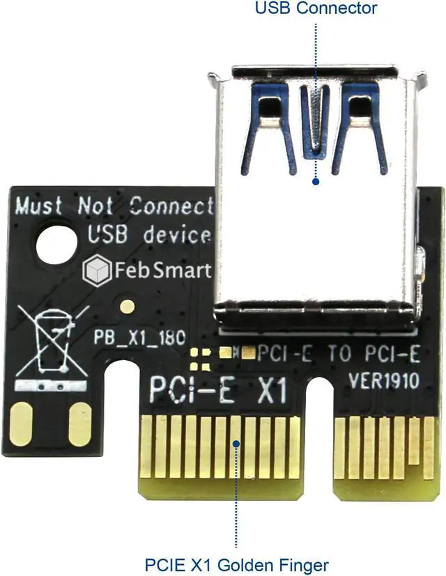 Alt view image 4 of 6 - PCIE Riser Cable VER006C,GPU Risers for Mining Rigs,GPU Extension Cable,GPU Crypto Currency Mining Cable with 6Pin-SATA Power Cable and 23.6in Extension Cable,Extend PCIE X1 to PCIE X16