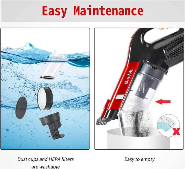 Alt view image 4 of 7 - Vacuum Cleaner Corded 17000PA 3 in 1 Stick Vacuum Cleaner with HEPA Filter Lightweight for Home Hard Floor
