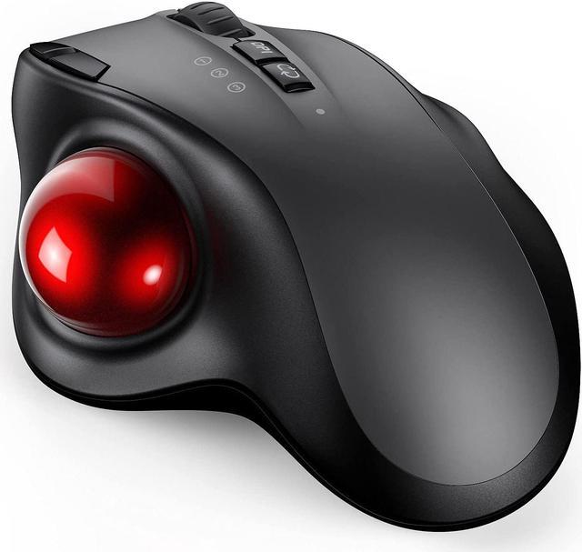 Bluetooth Trackball Mouse, 2.4G USB Wireless & Bluetooth Ergonomic Mice  Rechargeable with USB-C Port and 3 DPI for Computer Laptop Tablet Android  Windows Mac 