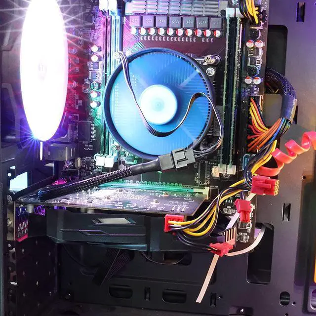 Alt view image 7 of 7 - 5 Pack 4-Pin PWM Fan Splitter Cable, Sleeved Braided Adapter Computer PC Fan Power Extension Cable Converter for Computer ATX Case 4-Pin/3-Pin Cooling Fan Cable (10.6")