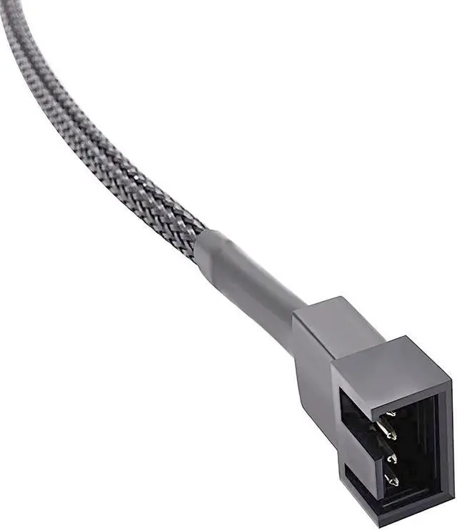 Alt view image 3 of 7 - 5 Pack 4-Pin PWM Fan Splitter Cable, Sleeved Braided Adapter Computer PC Fan Power Extension Cable Converter for Computer ATX Case 4-Pin/3-Pin Cooling Fan Cable (10.6")