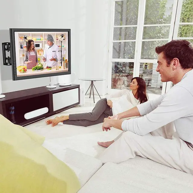 Alt view image 4 of 6 - Full Motion TV Monitor Wall Mount Bracket Articulating Arms Swivels Tilts Extension Rotation for Most 13-42 Inch LED LCD Flat Curved Screen TVs & Monitors, Max VESA 200x200mm up to 44lbs