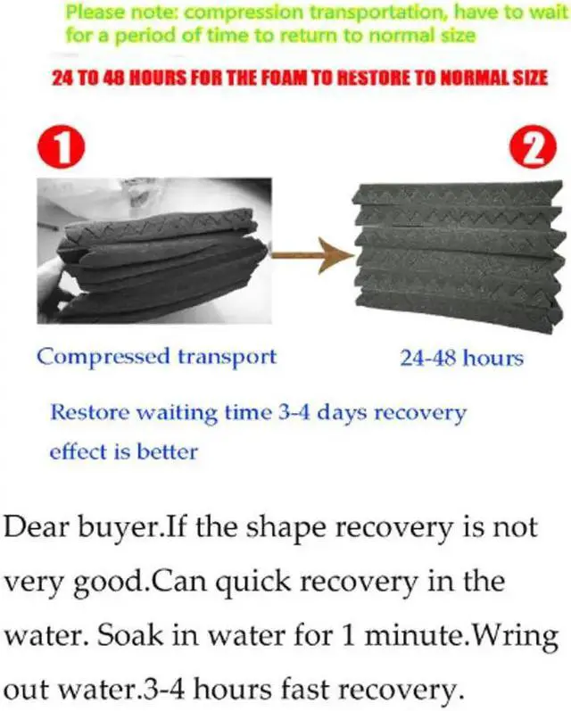 Alt view image 4 of 6 - Soundproof Foam Panels Square  Professional 12x12x1 Inch Acoustic Tiles | Wall Noise Canceling Dampening Absorbing Barrier Padding Pads | Studio Ceiling Bedroom, Flameproof Non-Stick (50 Pack Black)