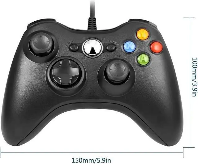 Alt view image 4 of 6 - Xbox 360 Wired Controller Joystick Wired Controller for Xbox 360 Windows PC