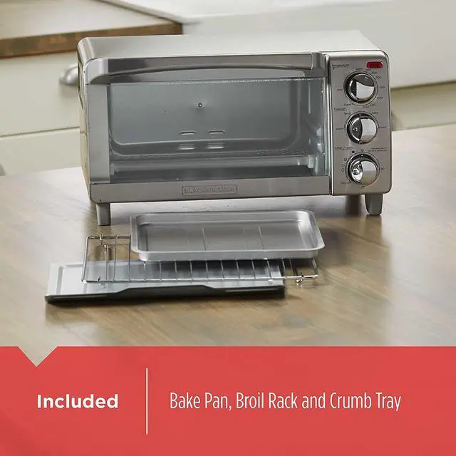 Alt view image 5 of 7 - 4-Slice Toaster Oven with Natural Convection, Stainless Steel