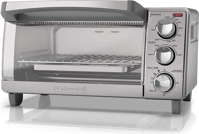 Main image of 4-Slice Toaster Oven with Natural Convection, Stainless Steel