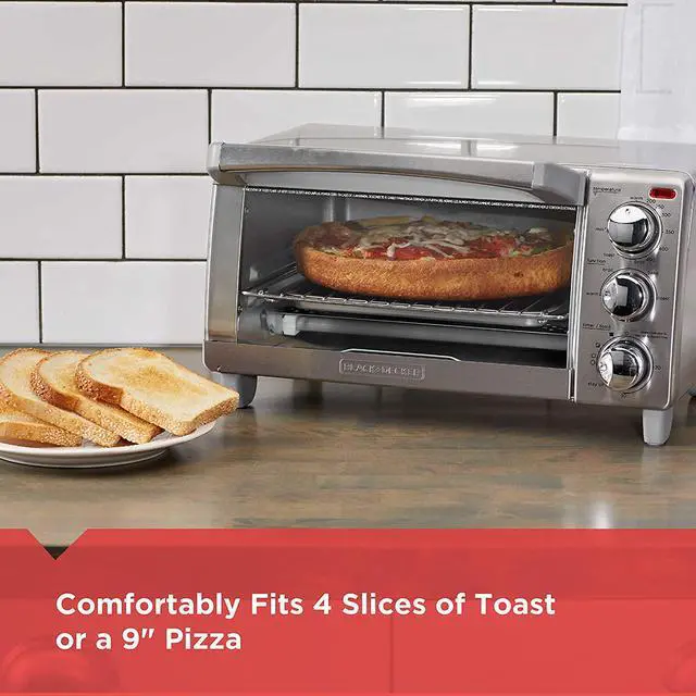 Alt view image 4 of 7 - 4-Slice Toaster Oven with Natural Convection, Stainless Steel