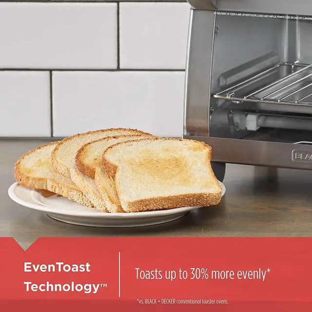 Alt view image 7 of 7 - 4-Slice Toaster Oven with Natural Convection, Stainless Steel
