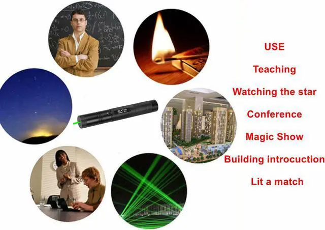 Alt view image 5 of 7 - Military 532nm G301 Green Laser Pointer Pen 5mW High Power Visible Beam Light Lazer with 18650 Battery & Dual Charger