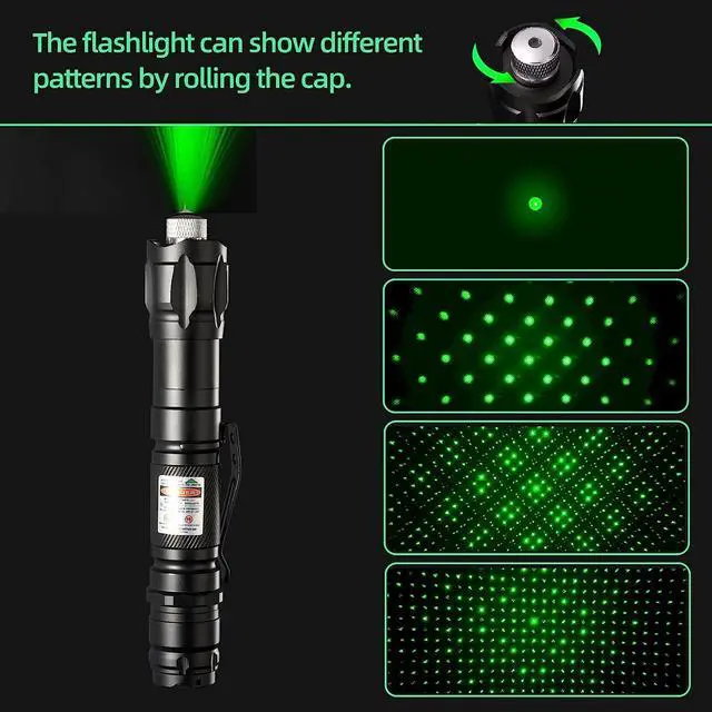 Alt view image 5 of 7 - Military High Power Tactical 532nm Green Iaser Pointer Pen with Rechargeable 18650 Battery&Charger for Teaching,Camping,Outdoor