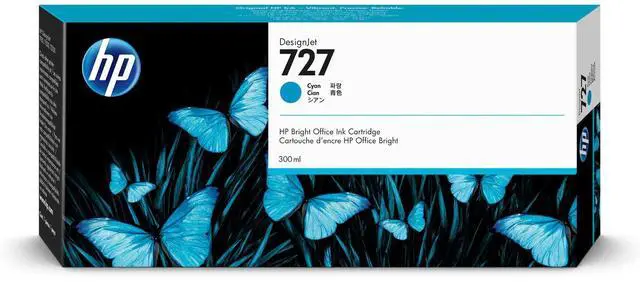 Alt view image 6 of 8 - HP 727 300-ml Cyan DesignJet Ink Cartridge, F9J76A