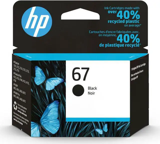 Alt view image 2 of 20 - HP 67 3YM56AN Inkjet Ink Cartridge Black in Retail Packaging