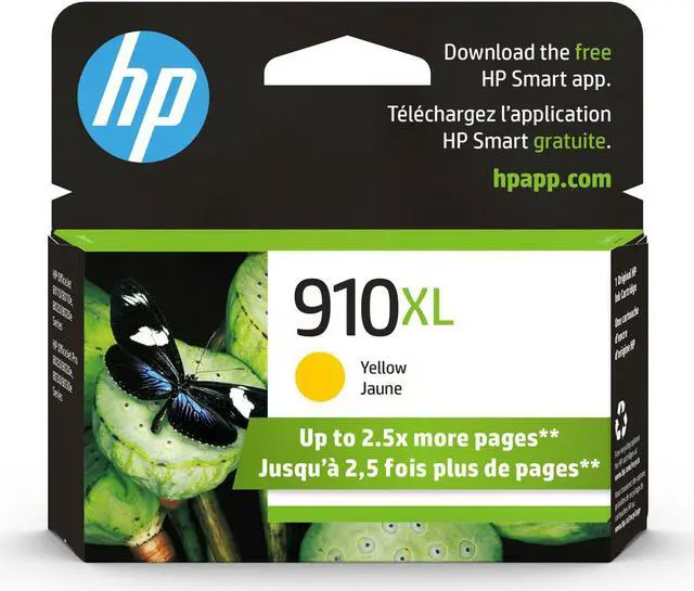 Alt view image 7 of 19 - HP 910XL High Yield Yellow Original Ink Cartridge, ~825 pages, 3YL64AN#140