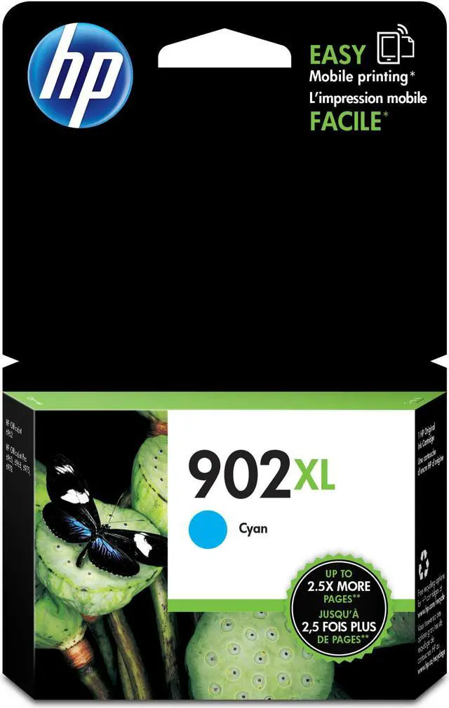 Alt view image 11 of 20 - HP 902XL High Yield Cyan Original Ink Cartridge, ~750 pages, T6M02AN#140