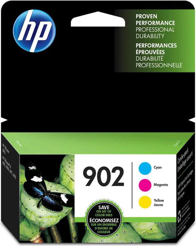 Alt view image 8 of 20 - HP 902 3-pack Cyan/Magenta/Yellow Original Ink Cartridges, Per cartridge: ~315