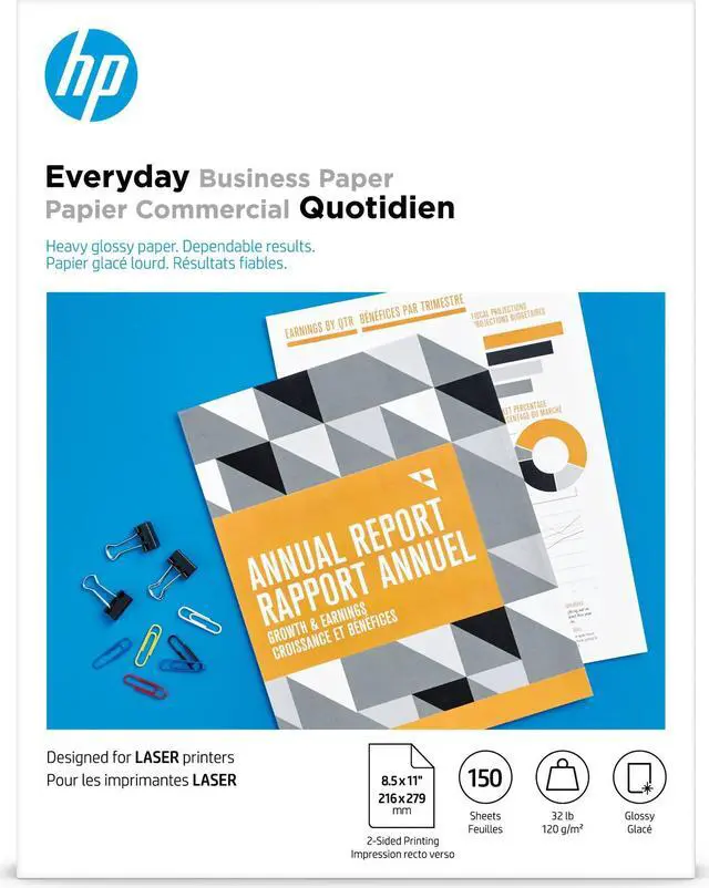 Alt view image 4 of 15 - HP Everyday Business Paper, Glossy, 32 lb, 8.5 x 11 in. (216 x 279 mm), 150 sheets 4WN08A