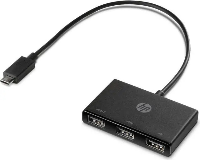 Alt view image 7 of 15 - HP USB-C to USB-A Hub Z6A00UT HPB-C toB-A Hub